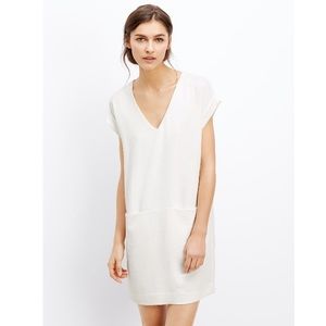VINCE Rolled Sleeve Relaxed V-Neck Shift Dress